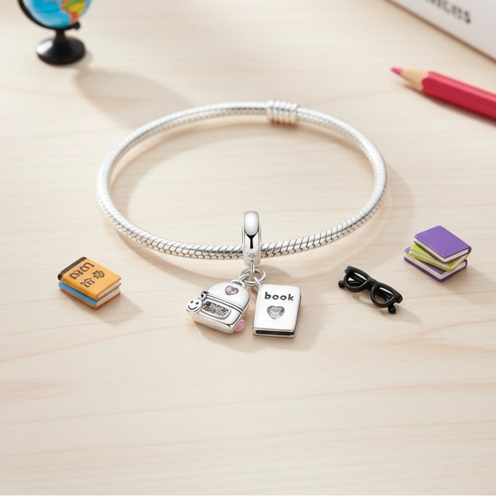 Bookbag Charm For Bracelet Ale S925.